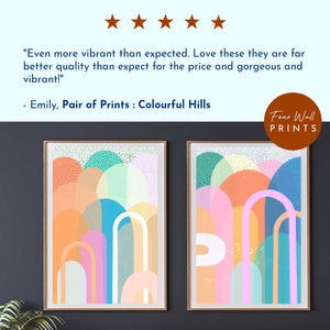Pair of Prints : Colourful Hills