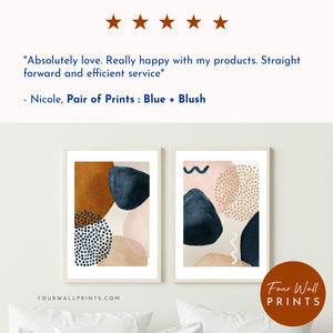 Pair of Prints : Blue + Blush