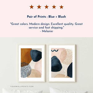 Pair of Prints : Blue + Blush