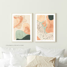 Load image into Gallery viewer, Pair of Prints : Peach + Green