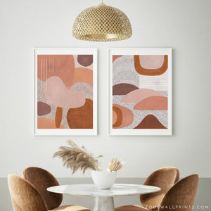 Pair of Prints : Abstract In Blush
