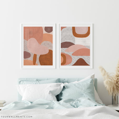 Pair of Prints : Abstract In Blush