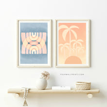 Load image into Gallery viewer, Pair of Prints : Aztec Peach Palms