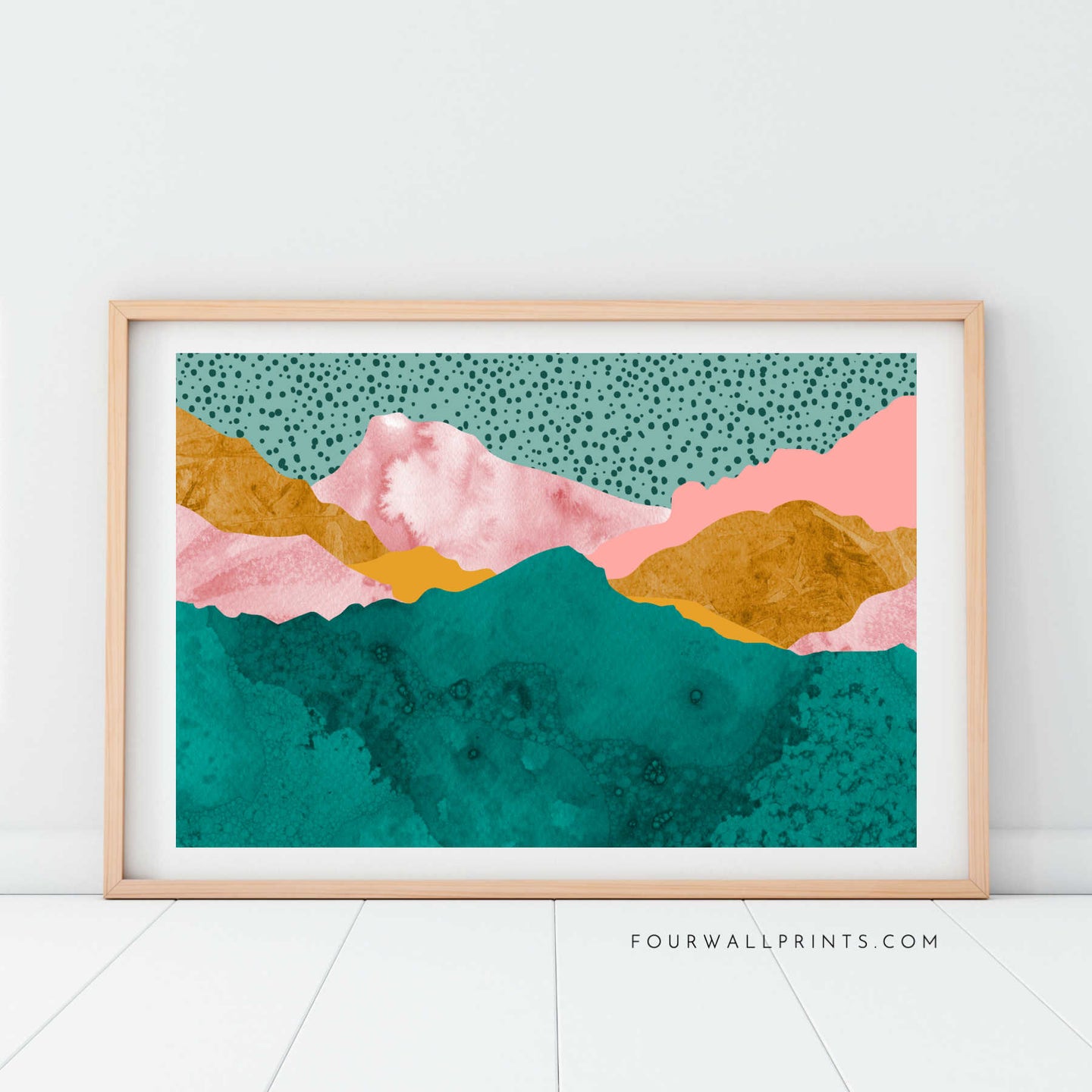 Pink & Turquoise Landscape No.12