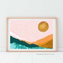 Load image into Gallery viewer, Pink &amp; Turquoise Landscape No.6