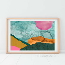 Load image into Gallery viewer, Pink &amp; Turquoise Landscape No.8