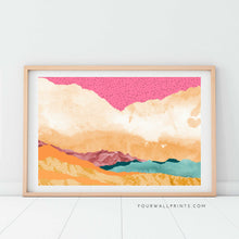 Load image into Gallery viewer, Pink &amp; Turquoise Landscape No.9