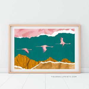 Flying Flamingoes No.2