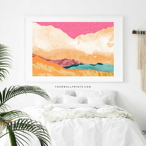 Pink & Turquoise Landscape No.9