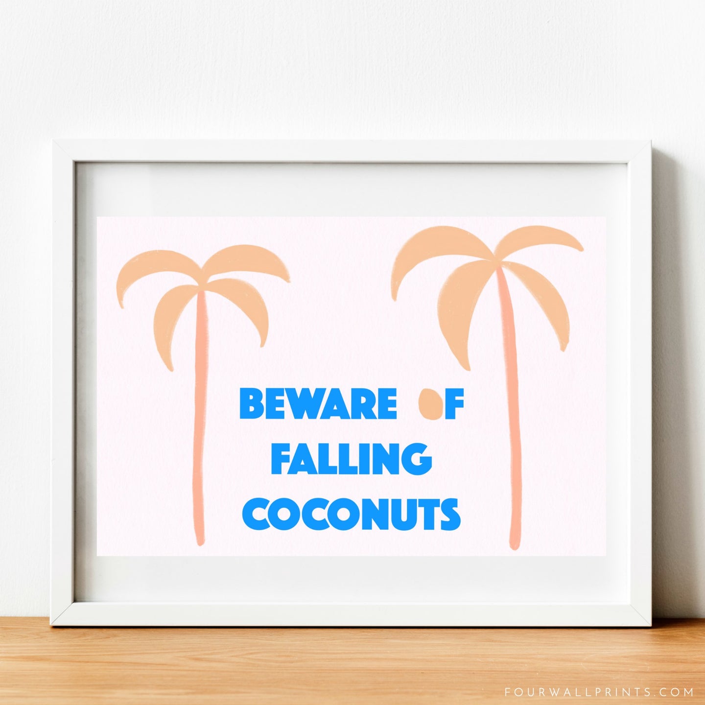 Beware Of Falling Coconuts (Blue Landscape)