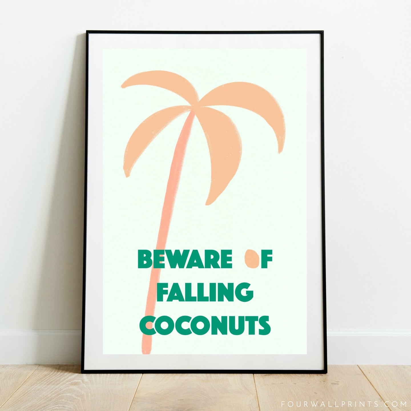 Beware Of Falling Coconuts (Green Portrait)