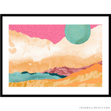 Load image into Gallery viewer, Pink &amp; Turquoise Landscape No.7