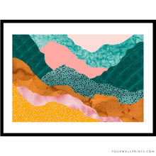 Load image into Gallery viewer, Pink &amp; Turquoise Landscape No.11