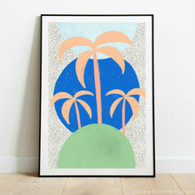 Load image into Gallery viewer, Blue Polka Palm