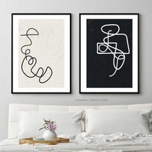 Load image into Gallery viewer, Pair of Prints : Contemporary Art Pieces (Paper)