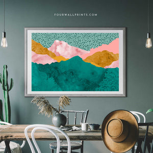 Pink & Turquoise Landscape No.12