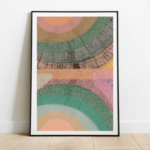 Limited Edition : Rainbow Bark Green (A2 Black Frame)