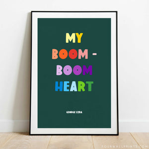 Boom Boom Heart (Teal)