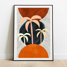 Load image into Gallery viewer, Peach Palm On Black No.2