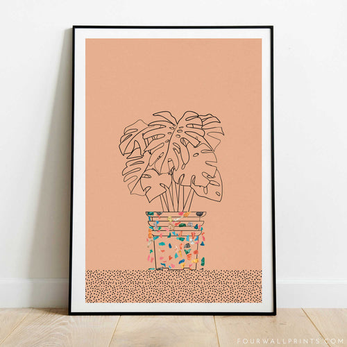 Terrazzo Plant Pot (Monstera)