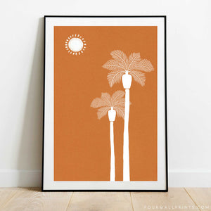 Pair of Prints : Terracotta Palms No.1