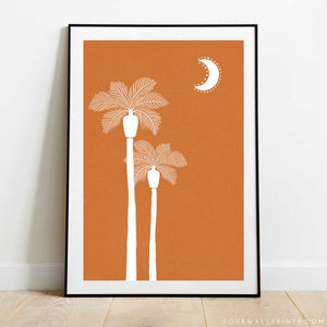 Pair of Prints : Terracotta Palms No.2
