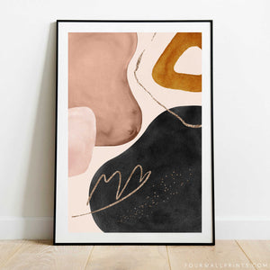 Pair of Prints : Black & Gold Two