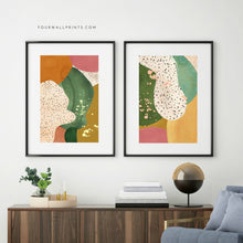 Load image into Gallery viewer, Pair of Prints : Pink + Olive (Yellow)