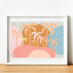 Pastel Palm Island