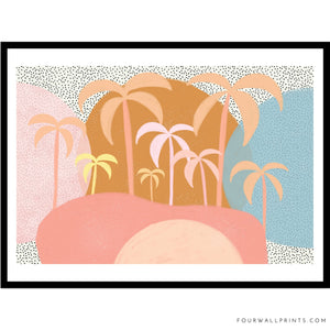 Pastel Palm Island