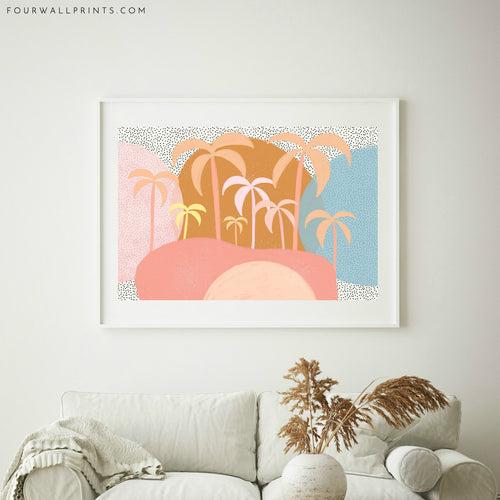Pastel Palm Island