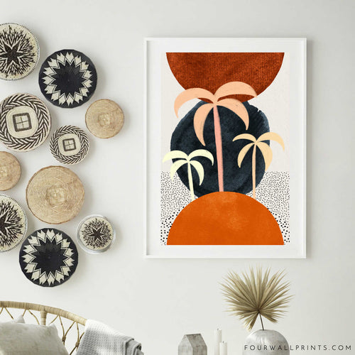 Peach Palm On Black No.1