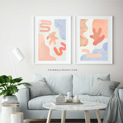 Pair of Prints : Painted Abstracts