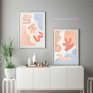 Pair of Prints : Painted Abstracts