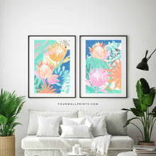 Load image into Gallery viewer, Pair of Prints : Colourful Gardens (Mint)