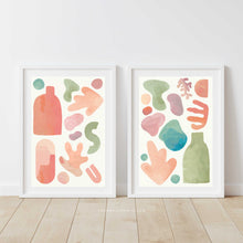 Load image into Gallery viewer, Pair of Prints : Vase Abstracts On White