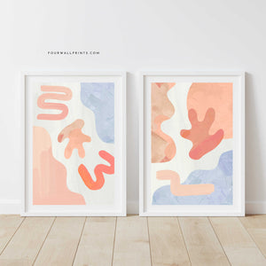 Pair of Prints : Painted Abstracts