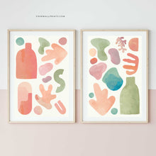 Load image into Gallery viewer, Pair of Prints : Vase Abstracts On White