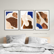 Load image into Gallery viewer, Trio : Blue &amp; Brown Three