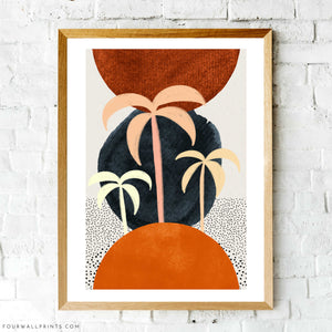 Peach Palm On Black No.1