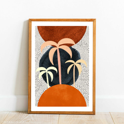 Peach Palm On Black No.2